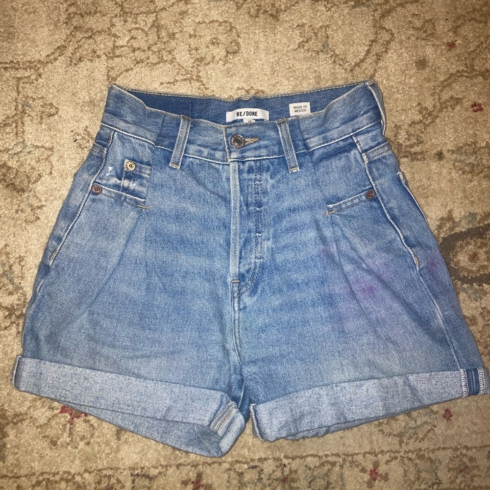 RE/DONE High Rise Denim Shorts
